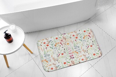 Bathmat Plants flowers pattern