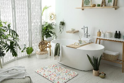 Bathmat Plants flowers pattern