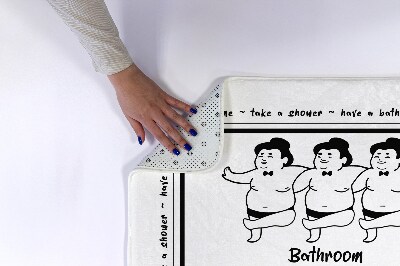 Bath mat Sumo players