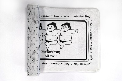 Bath mat Sumo players