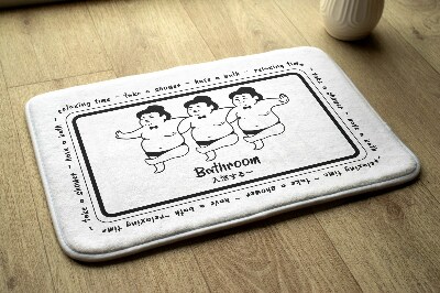 Bath mat Sumo players