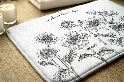 Bath mat Sunflowers flowers