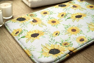 Bathmat Sunflowers flowers