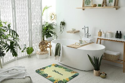 Bathmat Tropical leaves