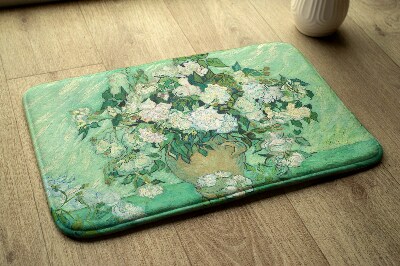 Bathroom rug Van gogh roses