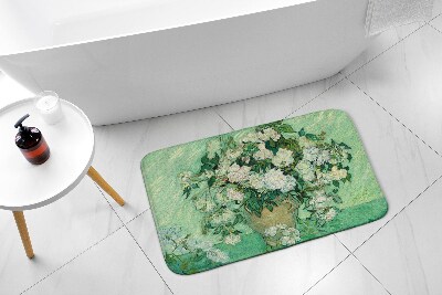 Bathroom rug Van gogh roses