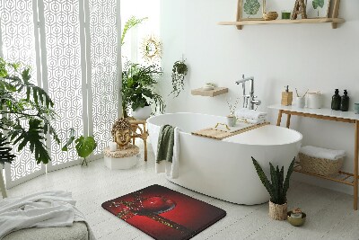 Bathroom rug Red apple