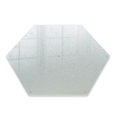 Chopping board with a hexagonal frosted glass surface