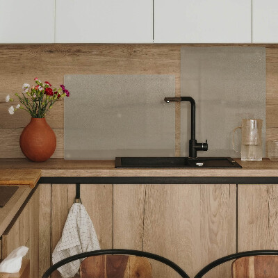 Glass kitchen board with a double semi-transparent finish
