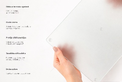 Glass kitchen board Double semi-transparent