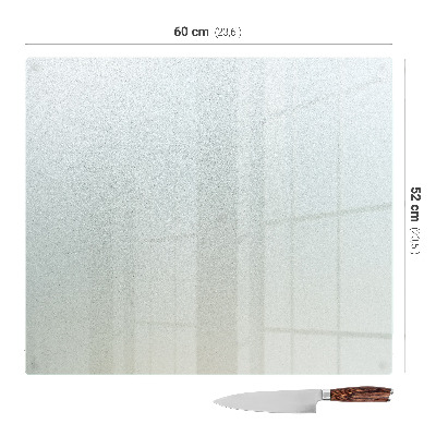 Glass chopping board Rectangular semi-transparent