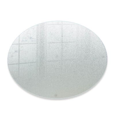 Chopping board glass with a round frosted surface