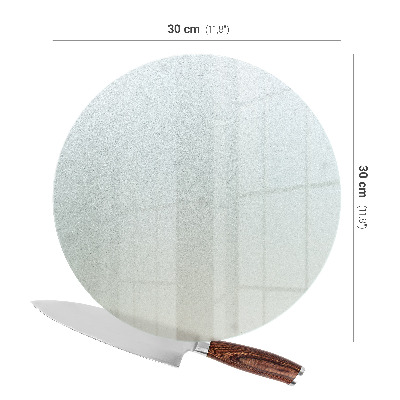 Chopping board glass with a round frosted surface