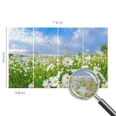 Non-woven photo wallpaper with a summer meadow motif