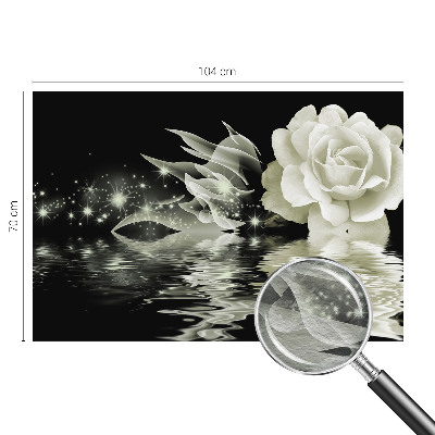 Wallpaper mural with a luminous rose design