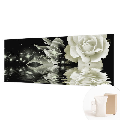 Wallpaper mural with a luminous rose design