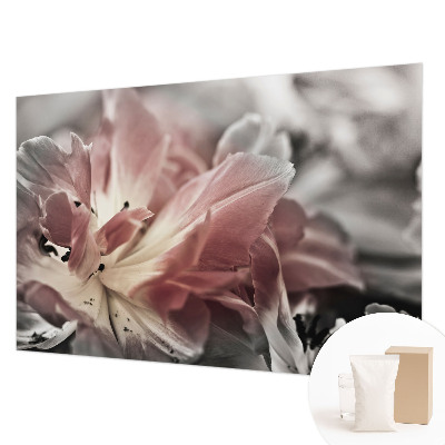 Photo wallpaper with a pastel floral design