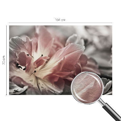 Photo wallpaper with a pastel floral design