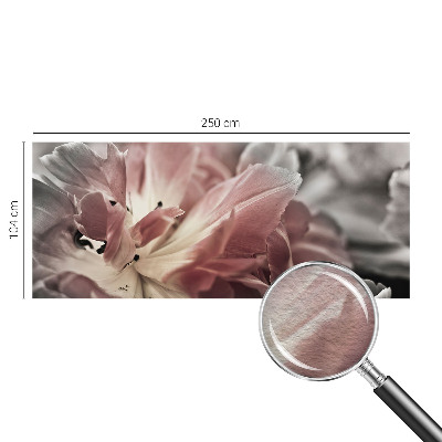 Photo wallpaper with a pastel floral design
