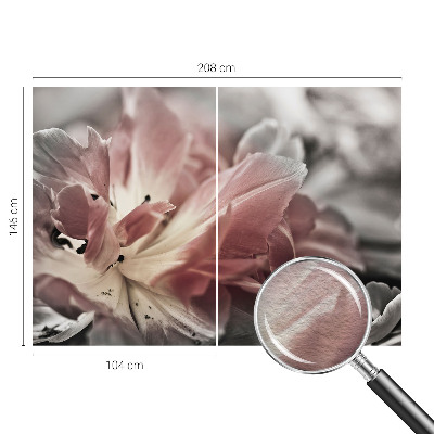 Photo wallpaper with a pastel floral design