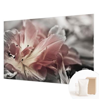 Photo wallpaper with a pastel floral design