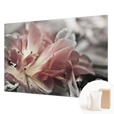 Photo wallpaper with a pastel floral design
