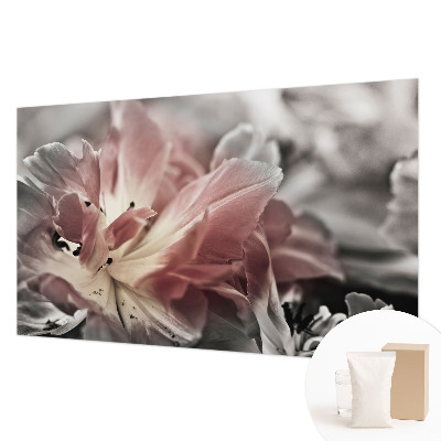 Photo wallpaper with a pastel floral design