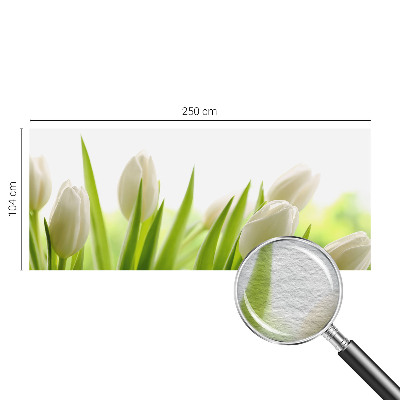 Photo wall mural with white tulips