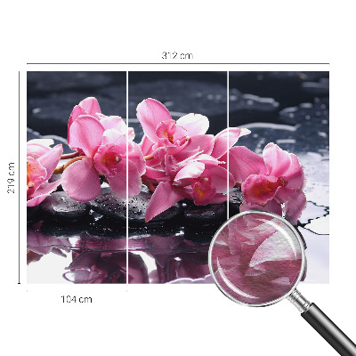 Wallpaper mural for living room with a floral elegant design