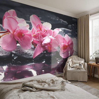Wallpaper mural for living room with a floral elegant design