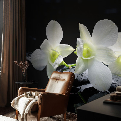 Bedroom wall mural wallpaper Flowers and stones