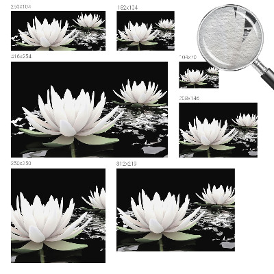 Large wall mural with a water flowers design