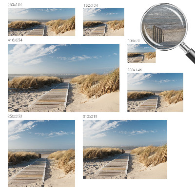 Custom size wall mural with the Sea Path design