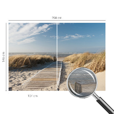 Custom size wall mural with the Sea Path design
