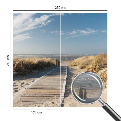 Custom size wall mural with the Sea Path design