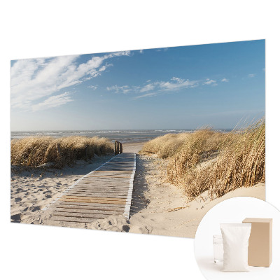 Custom size wall mural with the Sea Path design