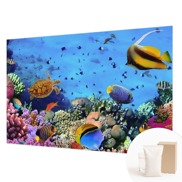 High quality photo wallpaper featuring a coral reef motif