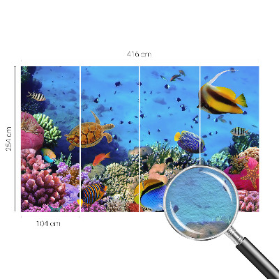 High quality photo wallpaper featuring a coral reef motif
