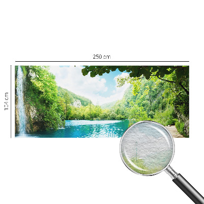 Modern wall mural with a natural oasis design
