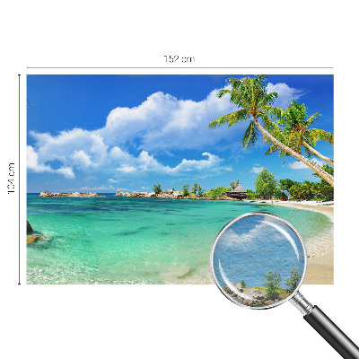 High quality wall mural wallpaper with a tropical paradise motif