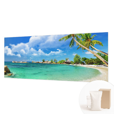 High quality wall mural wallpaper with a tropical paradise motif