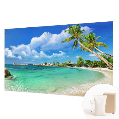 High quality wall mural wallpaper with a tropical paradise motif