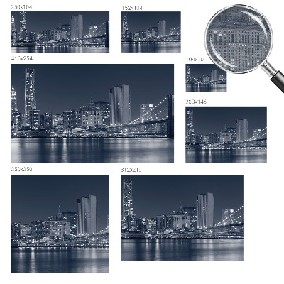 Premium wall mural for bedroom featuring a night city scene