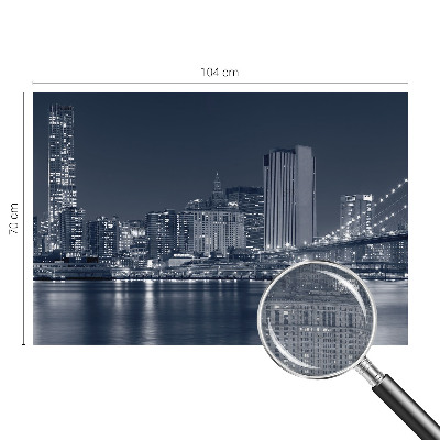 Premium wall mural for bedroom featuring a night city scene