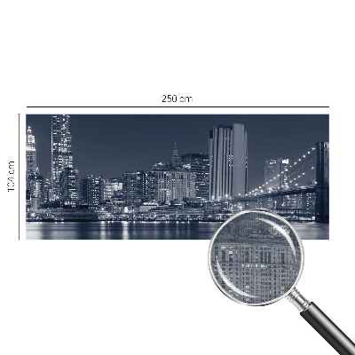 Premium wall mural for bedroom featuring a night city scene