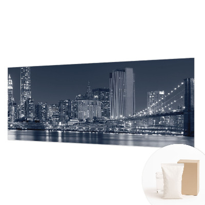 Premium wall mural for bedroom featuring a night city scene