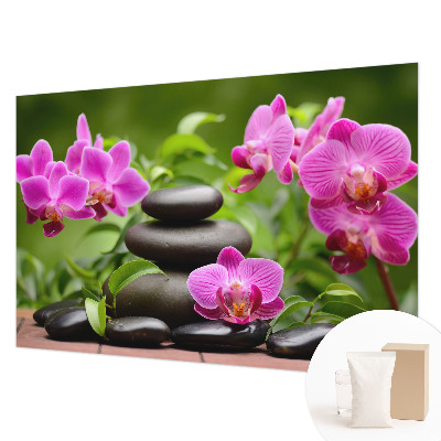 Decorative wall mural for living room with an orchid stone pattern