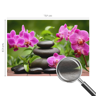 Decorative wall mural for living room with an orchid stone pattern