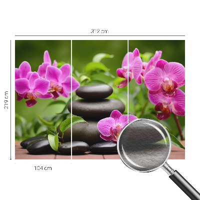 Decorative wall mural for living room with an orchid stone pattern