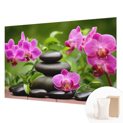 Decorative wall mural for living room with an orchid stone pattern
